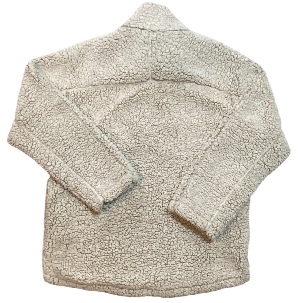 Elodie Women's M Cream Sherpa Fleece Quarter Zip Pullover Sweater - Picture 2 of 10